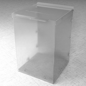 Ящик для пожертв з прозорого пластику